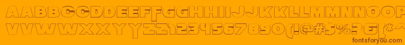 ZaiusOutline Font – Brown Fonts on Orange Background