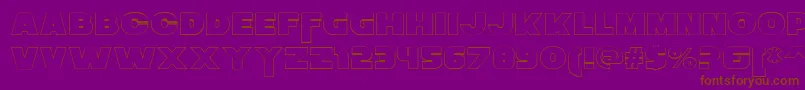 ZaiusOutline Font – Brown Fonts on Purple Background