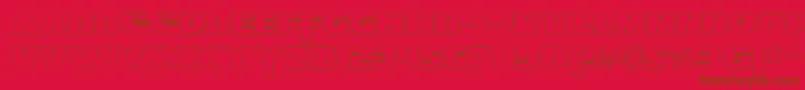 ZaiusOutline Font – Brown Fonts on Red Background