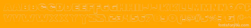 ZaiusOutline Font – Pink Fonts on Orange Background