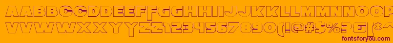 ZaiusOutline Font – Purple Fonts on Orange Background