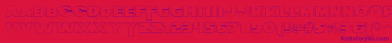 ZaiusOutline Font – Purple Fonts on Red Background