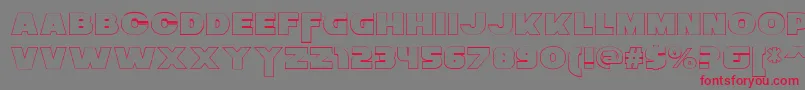 ZaiusOutline Font – Red Fonts on Gray Background