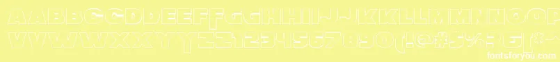 ZaiusOutline Font – White Fonts on Yellow Background