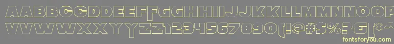 ZaiusOutline Font – Yellow Fonts on Gray Background