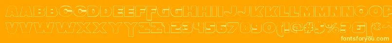 ZaiusOutline Font – Yellow Fonts on Orange Background