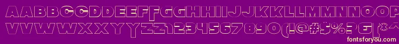 ZaiusOutline Font – Yellow Fonts on Purple Background