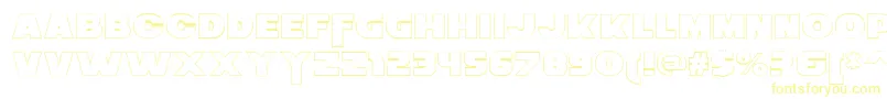 ZaiusOutline Font – Yellow Fonts on White Background