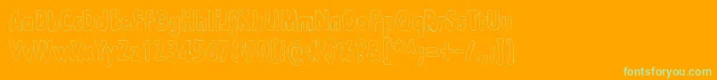 LazarusOzSyndfri Font – Green Fonts on Orange Background