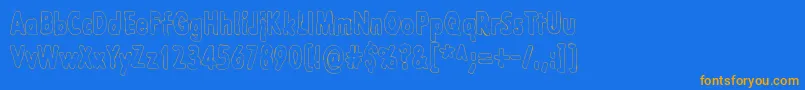 LazarusOzSyndfri Font – Orange Fonts on Blue Background