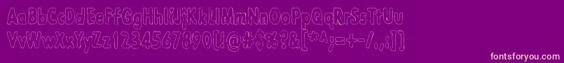 LazarusOzSyndfri Font – Pink Fonts on Purple Background