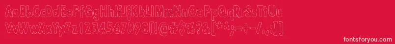 LazarusOzSyndfri Font – Pink Fonts on Red Background