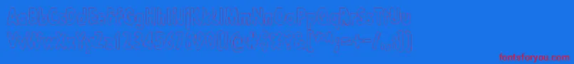 LazarusOzSyndfri Font – Red Fonts on Blue Background