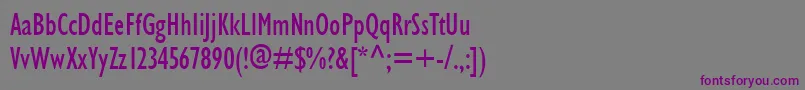 fuente GarrisonCond.Sans – Fuentes Moradas Sobre Fondo Gris