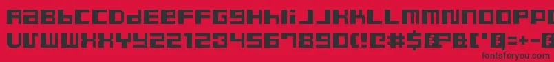 DustyProRegular Font – Black Fonts on Red Background