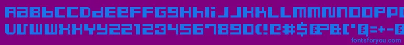 DustyProRegular Font – Blue Fonts on Purple Background