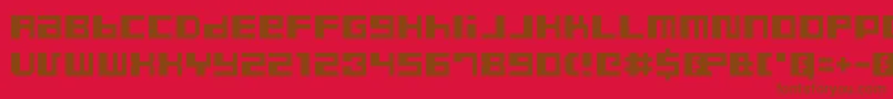 Police DustyProRegular – polices brunes sur fond rouge