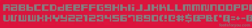 DustyProRegular-Schriftart – Graue Schriften auf rotem Hintergrund