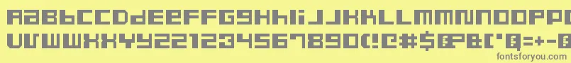 DustyProRegular Font – Gray Fonts on Yellow Background