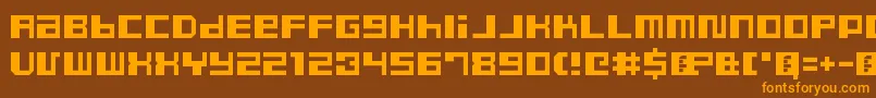 DustyProRegular Font – Orange Fonts on Brown Background