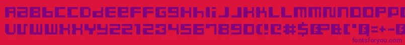 DustyProRegular Font – Purple Fonts on Red Background