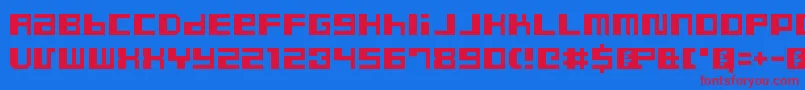 DustyProRegular Font – Red Fonts on Blue Background