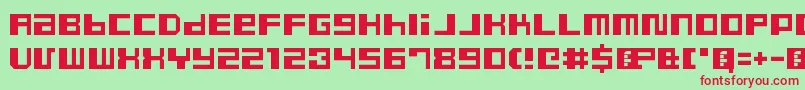 DustyProRegular Font – Red Fonts on Green Background