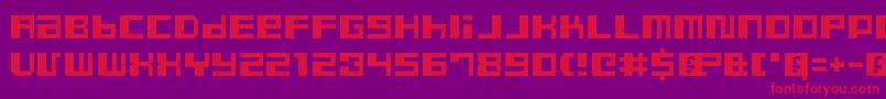 DustyProRegular Font – Red Fonts on Purple Background