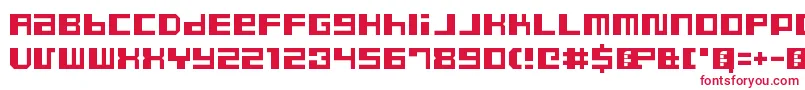 DustyProRegular-Schriftart – Rote Schriften auf weißem Hintergrund
