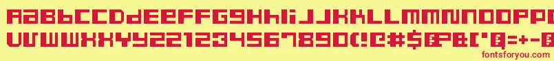 DustyProRegular Font – Red Fonts on Yellow Background