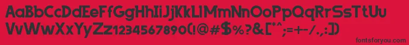 ByPeopleBold Font – Black Fonts on Red Background