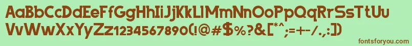 ByPeopleBold Font – Brown Fonts on Green Background