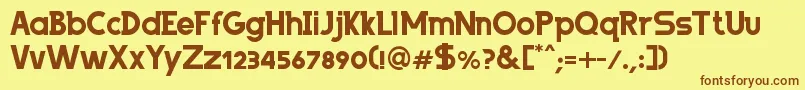 ByPeopleBold-fontti – ruskeat fontit keltaisella taustalla