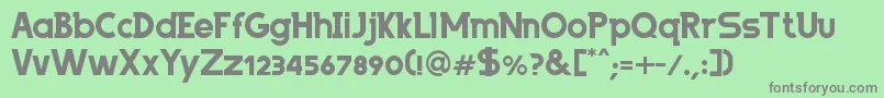 ByPeopleBold Font – Gray Fonts on Green Background