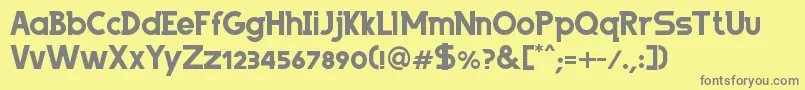 ByPeopleBold Font – Gray Fonts on Yellow Background