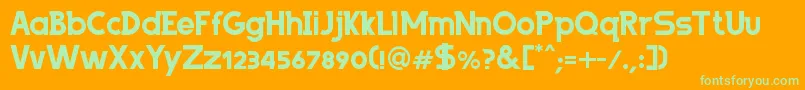 Шрифт ByPeopleBold – зелёные шрифты на оранжевом фоне