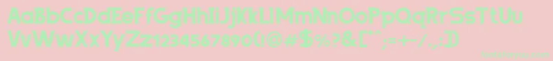 ByPeopleBold Font – Green Fonts on Pink Background