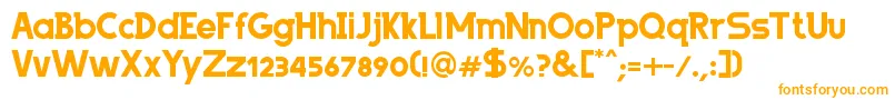 ByPeopleBold Font – Orange Fonts on White Background