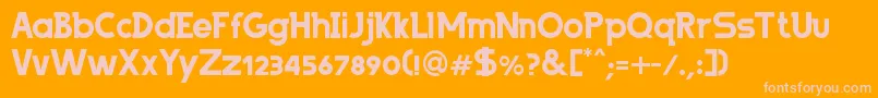 ByPeopleBold Font – Pink Fonts on Orange Background