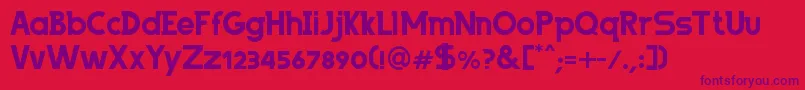 ByPeopleBold Font – Purple Fonts on Red Background