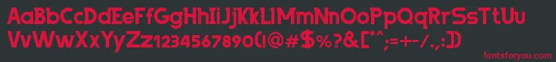 ByPeopleBold Font – Red Fonts on Black Background