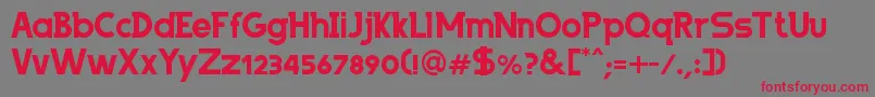 ByPeopleBold Font – Red Fonts on Gray Background