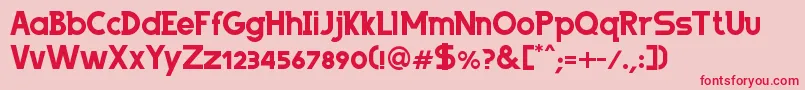ByPeopleBold Font – Red Fonts on Pink Background