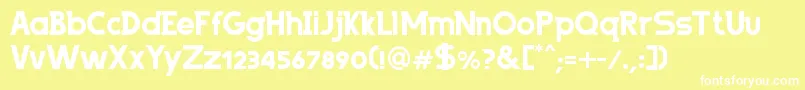 ByPeopleBold Font – White Fonts on Yellow Background