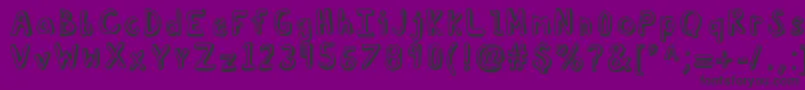 Kbtroubledsoul Font – Black Fonts on Purple Background