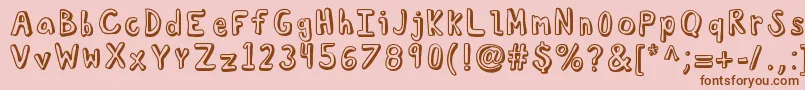 Kbtroubledsoul Font – Brown Fonts on Pink Background