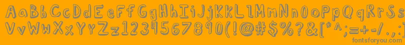 Kbtroubledsoul Font – Gray Fonts on Orange Background