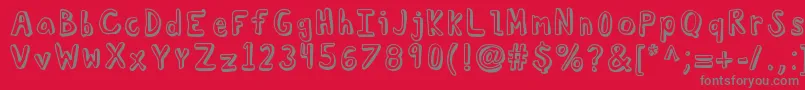 Kbtroubledsoul Font – Gray Fonts on Red Background