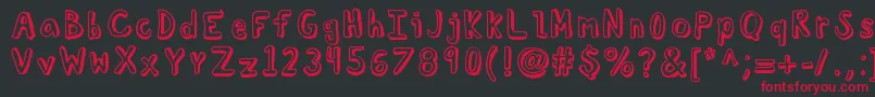Kbtroubledsoul Font – Red Fonts on Black Background