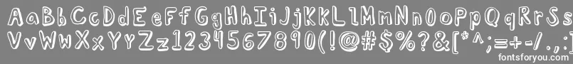 Kbtroubledsoul Font – White Fonts on Gray Background